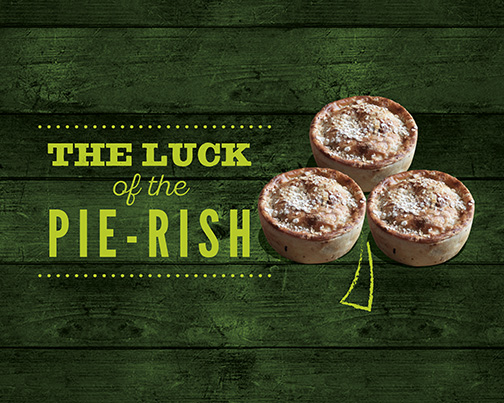 luck of the pie-rish face
